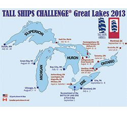 Tall Ships 2013 Route
